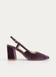 ZAPATO DE TERCIOPELO DESTALONADO MALVA