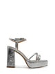 Sandalia de tiras plata metalizada