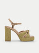 SANDALIA DE TACÓN CON PLATAFORMA BEIGE