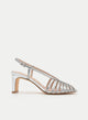 SANDALIAS PLATA TACÓN ANCHO TIRAS