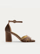 SANDALIA DE TERCIOPELO TAUPE ELEGANTE