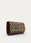 BOLSO CLUTCH FIESTA MARRÓN LEOPARDO CADENA DORADA
