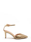 Zapato oro destalonado de lentejuelas