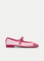 FUCHSIA MESH BALLERINA WITH BRACELET AND BUCKLE