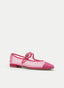 FUCHSIA MESH BALLERINA WITH BRACELET AND BUCKLE