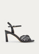 SANDALIA NEGRA TACÓN FINO ELEGANTE