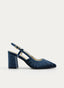 ZAPATO DE TERCIOPELO DESTALONADO AZUL