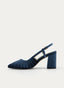 ZAPATO DE TERCIOPELO DESTALONADO AZUL
