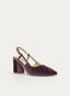 ZAPATO DE TERCIOPELO DESTALONADO MALVA