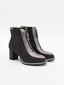 Elegant gray booties with metallic detail and AZR closure
