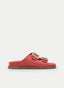 SANDALIA PLANA CORAL CON HEBILLAS JOYA