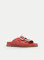 SANDALIA PLANA CORAL CON HEBILLAS JOYA