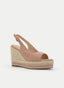 Sandalias de cuña yute color taupe