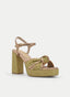 SANDALIA DE TACÓN CON PLATAFORMA BEIGE