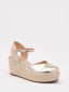 Gold wedges with woven platform