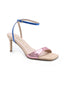 Sandalia metalizada color rosa azul de tacón fino