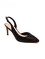 Zapato negro destalonado con strass