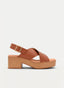 SANDALIAS DE TACÓN ANCHO CUERO DE PIEL
