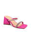 Fuchsia slingback sandal with rhinestone straps