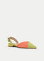 ZAPATO DESTALONADO MULTICOLOR LIMA Y CORAL
