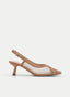 ZAPATOS DESTALONADOS COLOR TAUPE CON PUNTERA FINA Y TACÓN