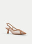 ZAPATOS DESTALONADOS COLOR TAUPE CON PUNTERA FINA Y TACÓN