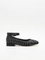 Bailarinas Negras con Tachas y Pulsera ajustable