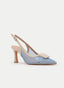ZAPATO DESTALONADO BEIGE CON REJILLA Y TACÓN