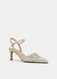 ZAPATOS DESTALONADOS ORO TRENZADOS TACÓN