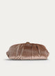 Ruched Velvet Taupe Party Clutch
