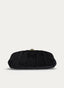 CLUTCH FIESTA NEGRO TERCIOPELO FRUNCIDO CADENA
