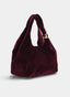 BOLSO FIESTA BURDEOS TERCIOPELO HOMBRO CADENA