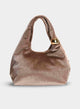 BOLSO FIESTA TAUPE TERCIOPELO ASA RÍGIDA CADENA