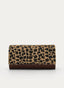 BOLSO CLUTCH FIESTA MARRÓN LEOPARDO CADENA DORADA