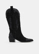 BOTAS COWBOY NEGRAS TACÓN MEDIO