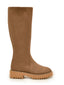 Bota plana color taupe