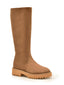 Bota plana color taupe