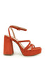 Sandalia terracota con plataforma