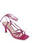 Sandalia metalizada fucsia